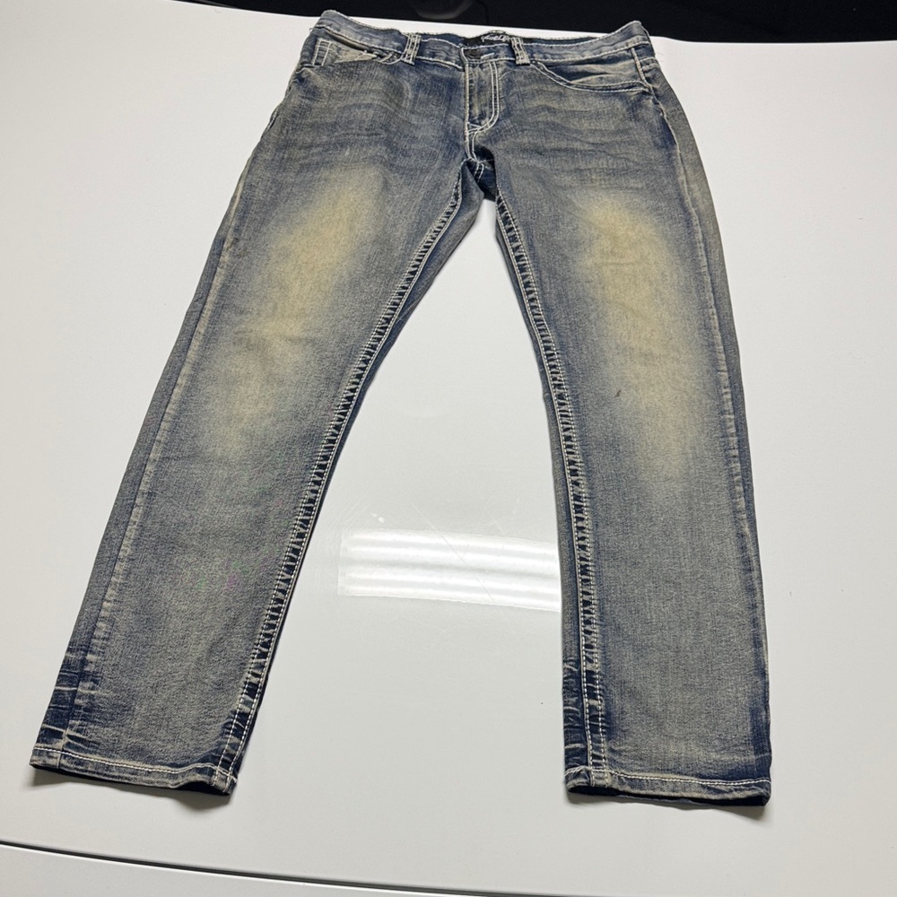 Classic Men's Faded Denim Jeans